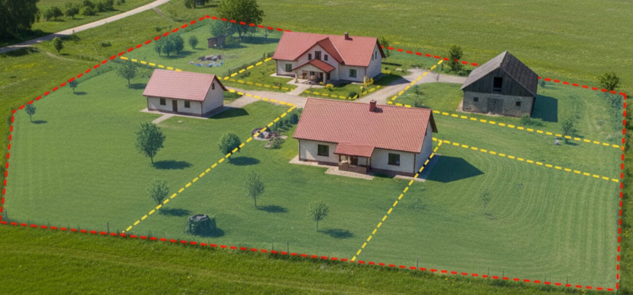 Sklypo dalių išskyrimas statiniams